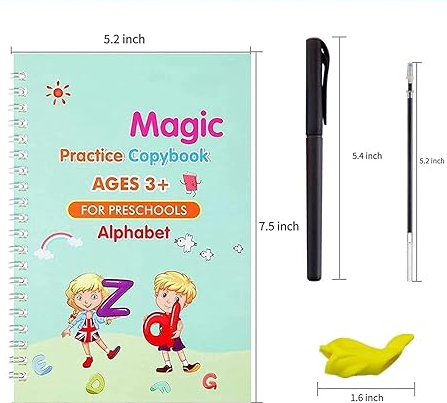 Snak Magic Kids Pratice NoteBook 4in1 with 10Pincles