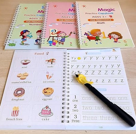 Snak Magic Kids Pratice NoteBook 4in1 with 10Pincles