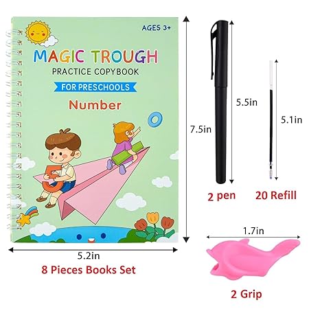 Snak Magic Kids Pratice NoteBook 4in1 with 10Pincles