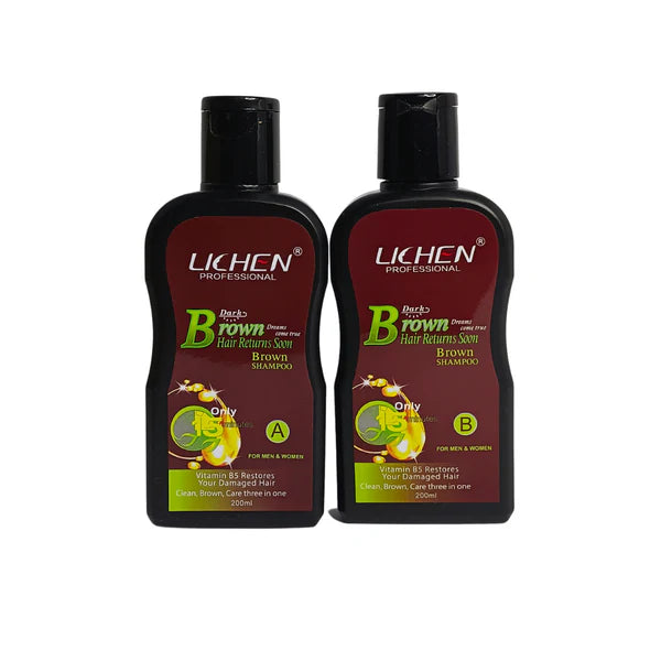 Lichen Hair Color Shampoo A,B Bottle