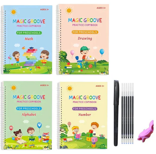 Snak Magic Kids Pratice NoteBook 4in1 with 10Pincles