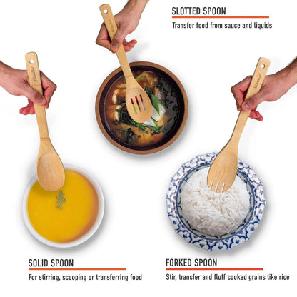 Cooking Bambo Wooden Spoan Set 5 in 1