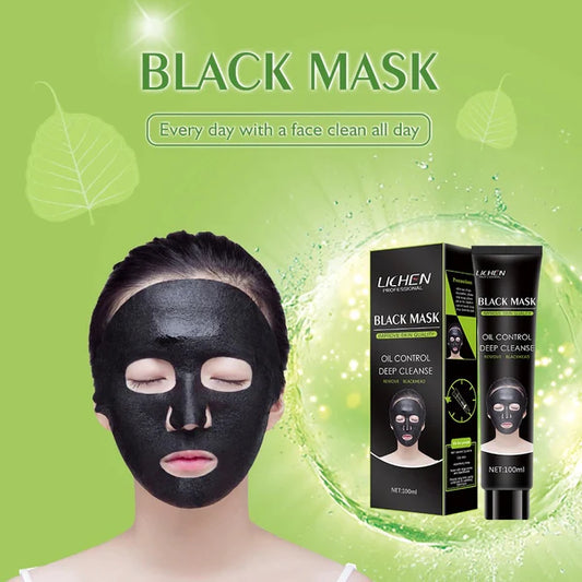 Lichen Face Black Mask