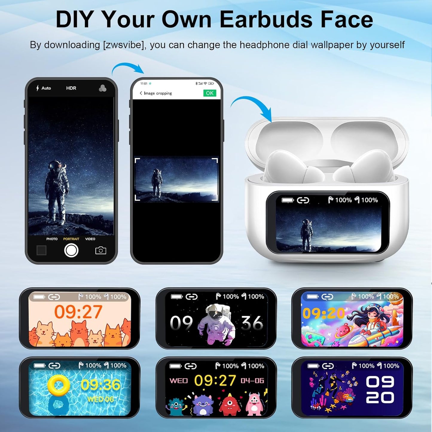Display Airpods with ANC/ENC Touch Control E9
