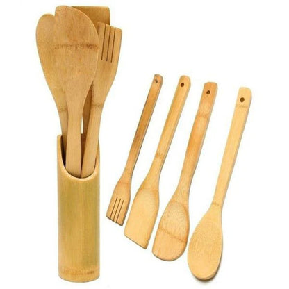 Cooking Bambo Wooden Spoan Set 5 in 1