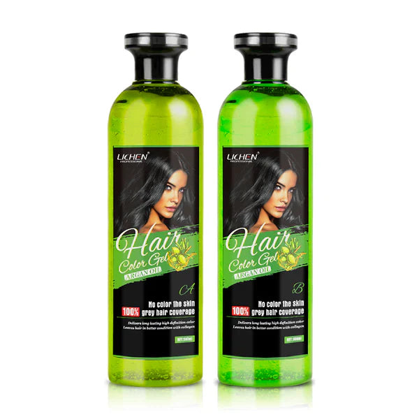 Lichen Hair color Argan Oil Gell A,B Bottles