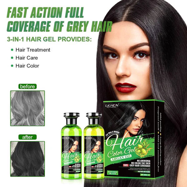 Lichen Hair color Argan Oil Gell A,B Bottles