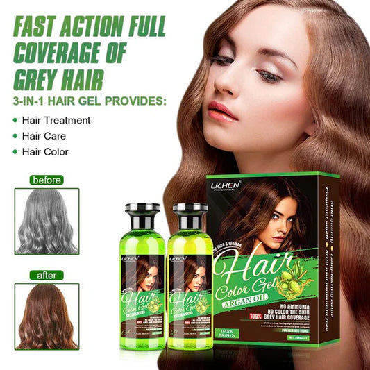 Lichen Hair color Argan Oil Gell A,B Bottles